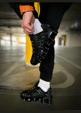 Чорні Осінні кросівки чоловічі і жіночі nike shox tl black | найк шокс тл чорні No Brand