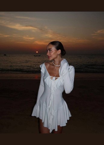 Молочное повседневный, коктейльное, вечернее, кэжуал женское платье FINO Mode