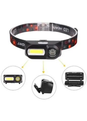 Налобный фонарь BL 1801A /1804A COB XPE + сенсор 18650 USB No Brand (378600749)