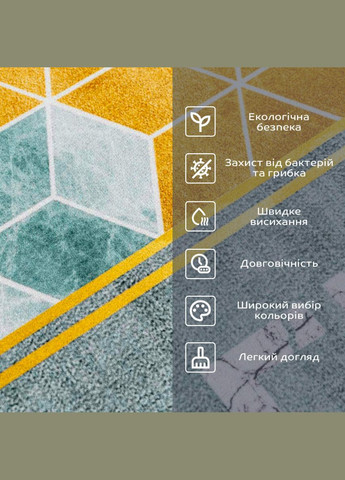 Влагопоглощающий коврик кубы "Welcome" 38*58CM*3MM (D) SW-00001561 Sticker Wall (327874419)