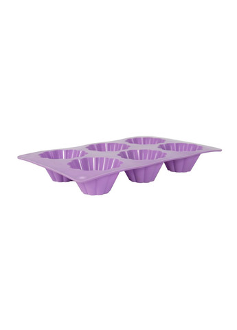 Силиконовая форма для кексов 30х18х3,8 см Фиолетовая Kornel (292145662)