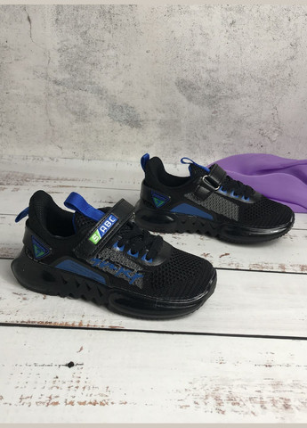 Черные всесезон кроссовки детские для мальчика led черный (536) CBT.T