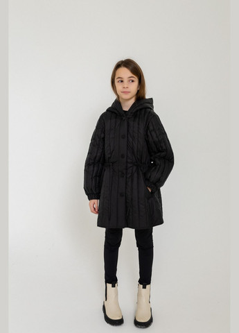 Комбінована демісезонна куртка еріка чорний Cvetkov Эрика