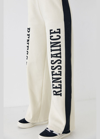 Теплые трикотажные штаны с лампасами и надписью Renes Saince 8519 Lurex (280910362)