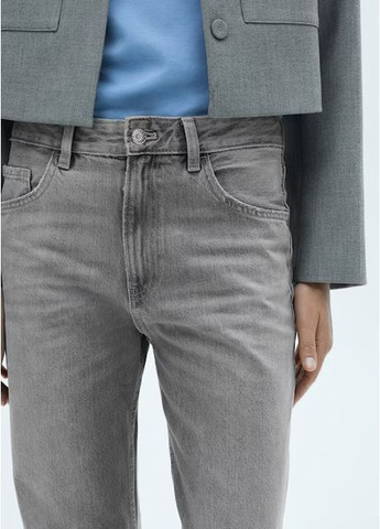 Світло-сірі джинси прямі рівні Mango - (371806821)