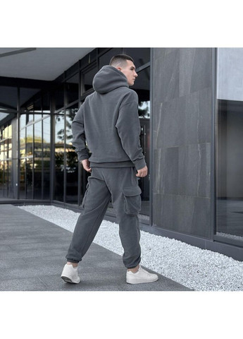 Мужской зимний спортивный костюм флисовый серый Freedom (366449501)