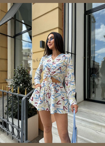 Костюм укорочена сорочка + спідниця - шорти Україна (337508561)