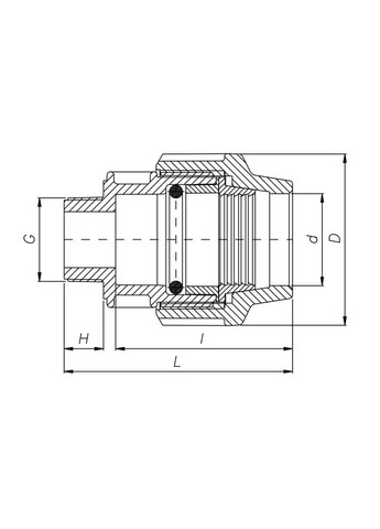 Муфта ПЭ с наружной резьбой 63 мм х 2" ITAL (316088649)