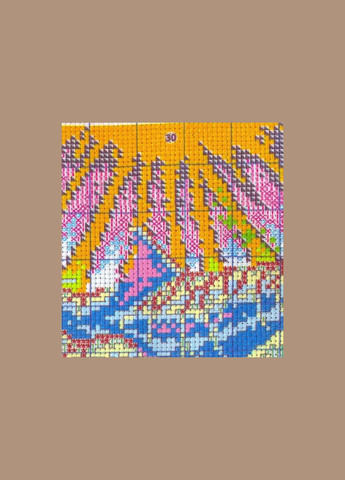 Набор для вышивания по нанесённой на канву схеме "Dolphin". AIDA 14CT printed 36*36 см Joy Sunday (313612970)