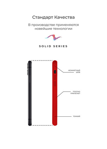 Чехол Original Solid Series для Apple iPhone 12 mini Red (ARM57519) PTR No Brand (327887066)