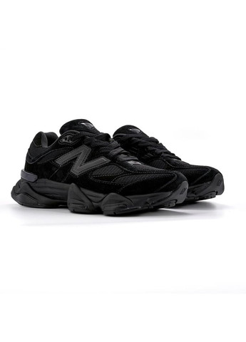 Черные демисезонные кроссовки мужские new balance 9060 triple black нью беланс 9060 No Brand