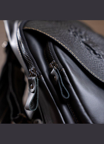 Сумка мужская на плечо 14760 Черная Vintage (298570969)