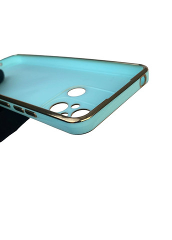 Чохол для Redmi 12C глянцевий із захистом камери із золотою окантовкою на сяомі редмі 12с бірюзовий gs1 Xiaomi (366228364)