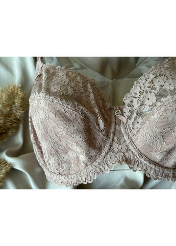 Пудровий бюстгальтер мереживний на кісточках 11399 пудровий Lanny Mode