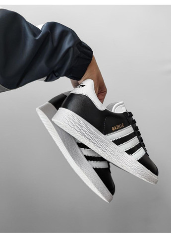 КРОСІВКИ ЖІНОЧІ ADIDAS GAZELLE BLACK / WHITE АДІДАС ГАЗЕЛЬ No Brand чорні демісезони (367170374)
