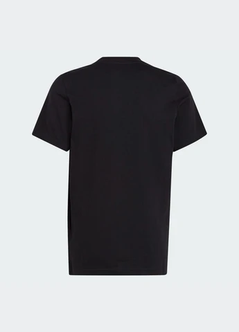 Чорна демісезонна футболка essentials small logo cotton adidas