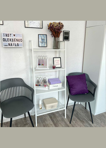 Стеллаж-этажерка четырехъярусный из металла 60х35х148см Белый SW-00002104 Sticker Wall (370441501)