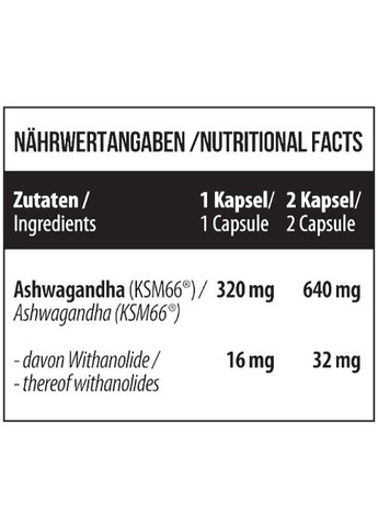 Ashwagandha KSM-66 60 Caps MST Nutrition (321267578)