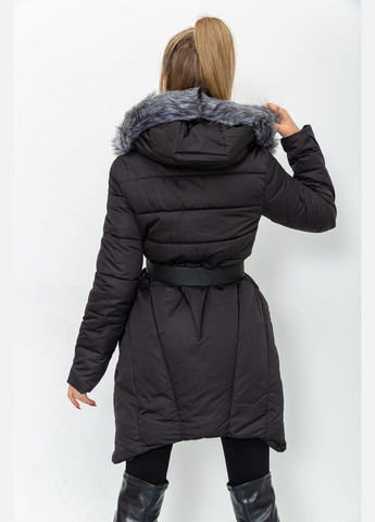Черная зимняя куртка женская зимняя, цвет черный, Ager