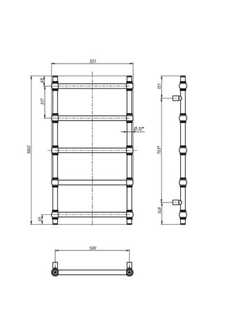 Рушникосушка Retro 500х1000 00-040030-5010 Navin (266903619)