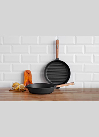 Чавунна сковорода гриль Optima 280 х 50 мм Brizoll (322732442)