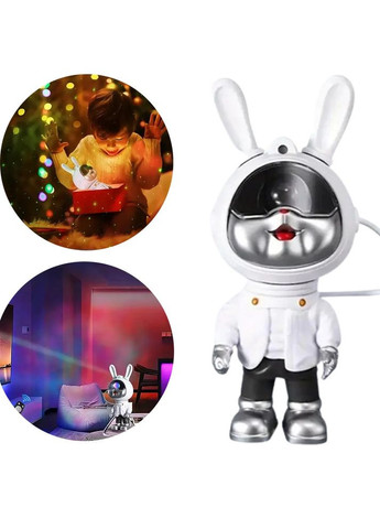 Ночник – проектор звездного неба GALAXY NIGHTLIGHT PROJECTOR Светильник Заяц-космонавт с пультом 8 режимов No Brand (351361322)