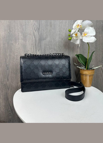 Модна міні сумочка клатч для дівчат на плече із магнітним клапаном чорна (sku_1627) No Brand (330576573)