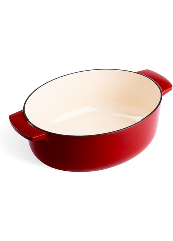 Гусятниця чавунна з кришкою, 30 см, 5,6 л, червона (CC006063-001) KitchenAid (370641582)