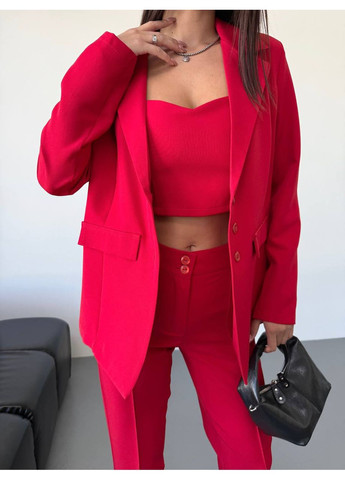 Костюм жіночий трійка костюмна тапнина,раджа,штани та топ Україна (361011218)