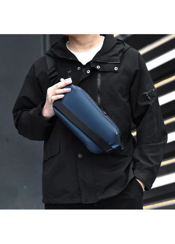 Сумка кросс-боді синя бананка водонепроникна для жінок і чоловіків через плечо ProDobro (364668304)