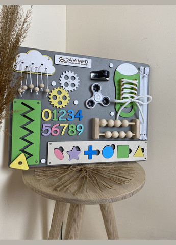 Бизиборд с индивидуальным логотипом, развивающая деревянная игрушка 30х40 см No Brand (355890495)