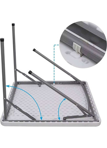 Стол раскладной, квадратный 88см, нагрузка 150кг многофункциональный, компактный для туризма, дома, сада и мероприятий. oldbro (331739877)
