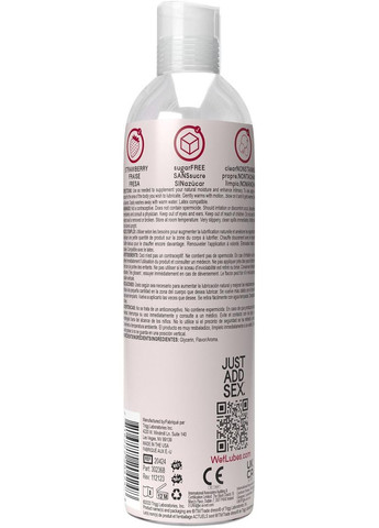 Согревающий лубрикант на водной основе Warming Strawberry 4 in 1, без сахара (118 мл) Wet (367723797)