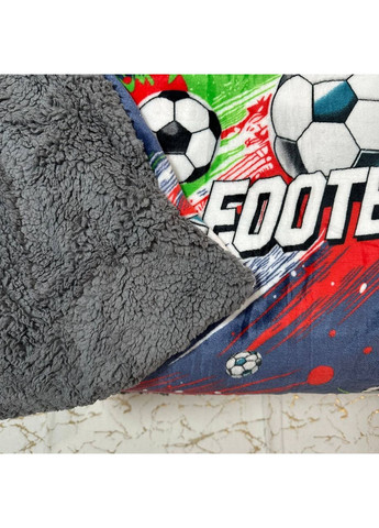 Двосторонній Плед "Comfort & Style" (Велюр + Teddy Fur), розмір 150*210 см синього кольору з малюнком No Brand (367078091)