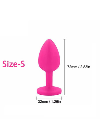 Анальна пробка силіконова зі стразами S No Brand (360899117)