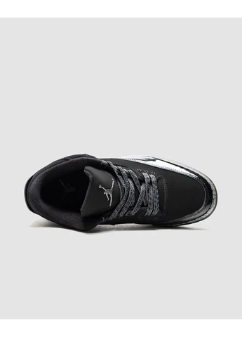 Черные летние кроссовки nike air jordan 3 retro black cat найк аир джордан No Brand