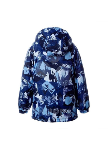 Темно-синя куртка зимова classy, р.92, темно-синій з принтом () Huppa 17710030-72586-092
