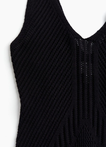 Черное кэжуал платье H&M однотонное