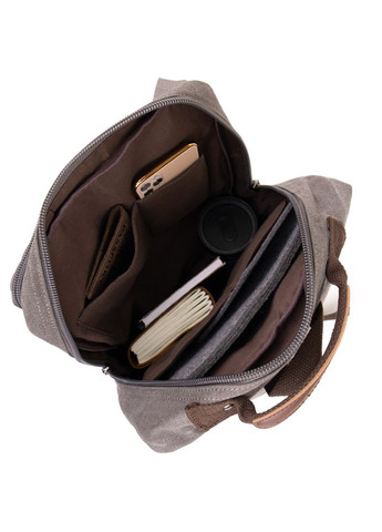 Рюкзак для ноутбука дорожній текстильний унісекс сірий 30х42х15 см 20618 Vintage (362417956)