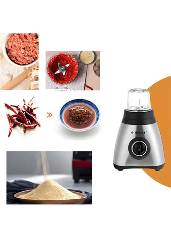 Блендер стационарный 2в1, 450 Вт, 1,5л, SK-146S/Блендер для смузи/Блендер с чашей Sokany (366980046)