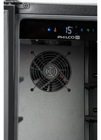 Холодильник для вина, 87x60x57, холод.відд.-116л, зон - 2, бут-40, дисплей, підсвітка, чорний PHILCO (370621643)