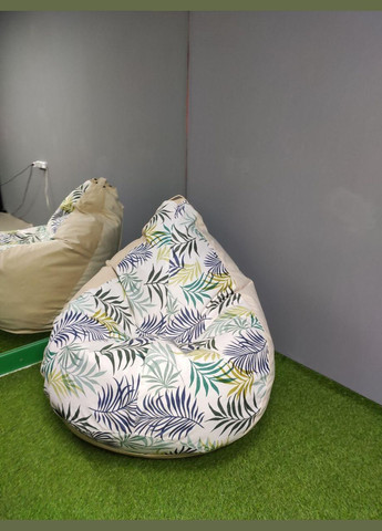 Крісло - мішок груша, M - 100х75 Florida Beige+Akasya NEW B197-1 SkyPuff (361257664)