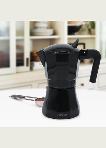 Кофеварка гейзерная алюминиевая 150 мл на 3 чашки (MR-1658-3) Maestro (334008663)