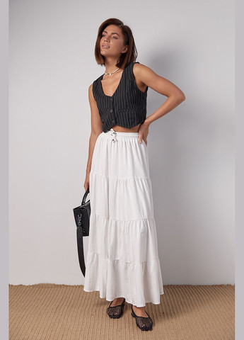 Короткий жіночий жилет у смужку на гудзиках Lurex (297682535)