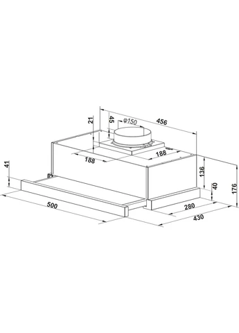 Вытяжка SlimLine 50 White 8107.402.1697 Fabiano (392251136)