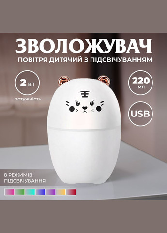 Зволожувач повітря Happy Life Bear USB Humidifier 220ml White No Brand HP-BH-17201W (298915455)