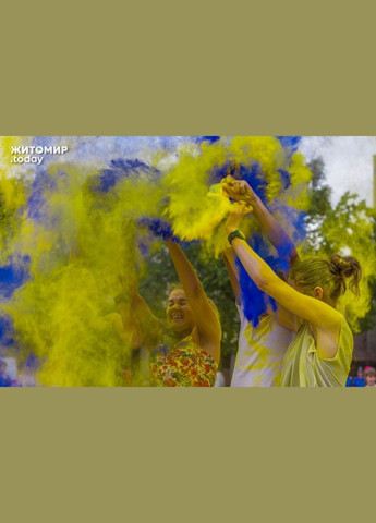 Желтая Краска Холи Гулал, 1 кг, сухая порошковая краска для фестивалей, флешмобов, фотосессий, на вес от 1 кг No Brand (332785772)