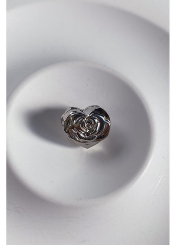 Шарм для браслета бусина сердце с розой серебро 925 CHICLY (367054631)