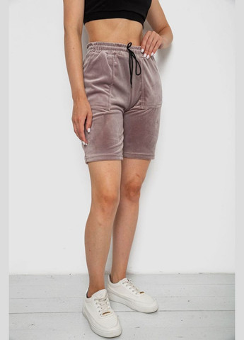 Шорти жіночі однотонні велюрові, колір мокко, 238R58169 Anello (340273212)