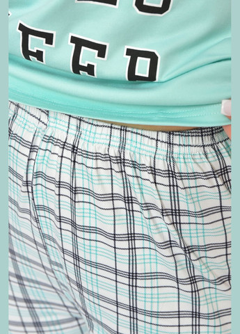 Мятная всесезон пижама женская мятного цвета комбинезон Let's Shop